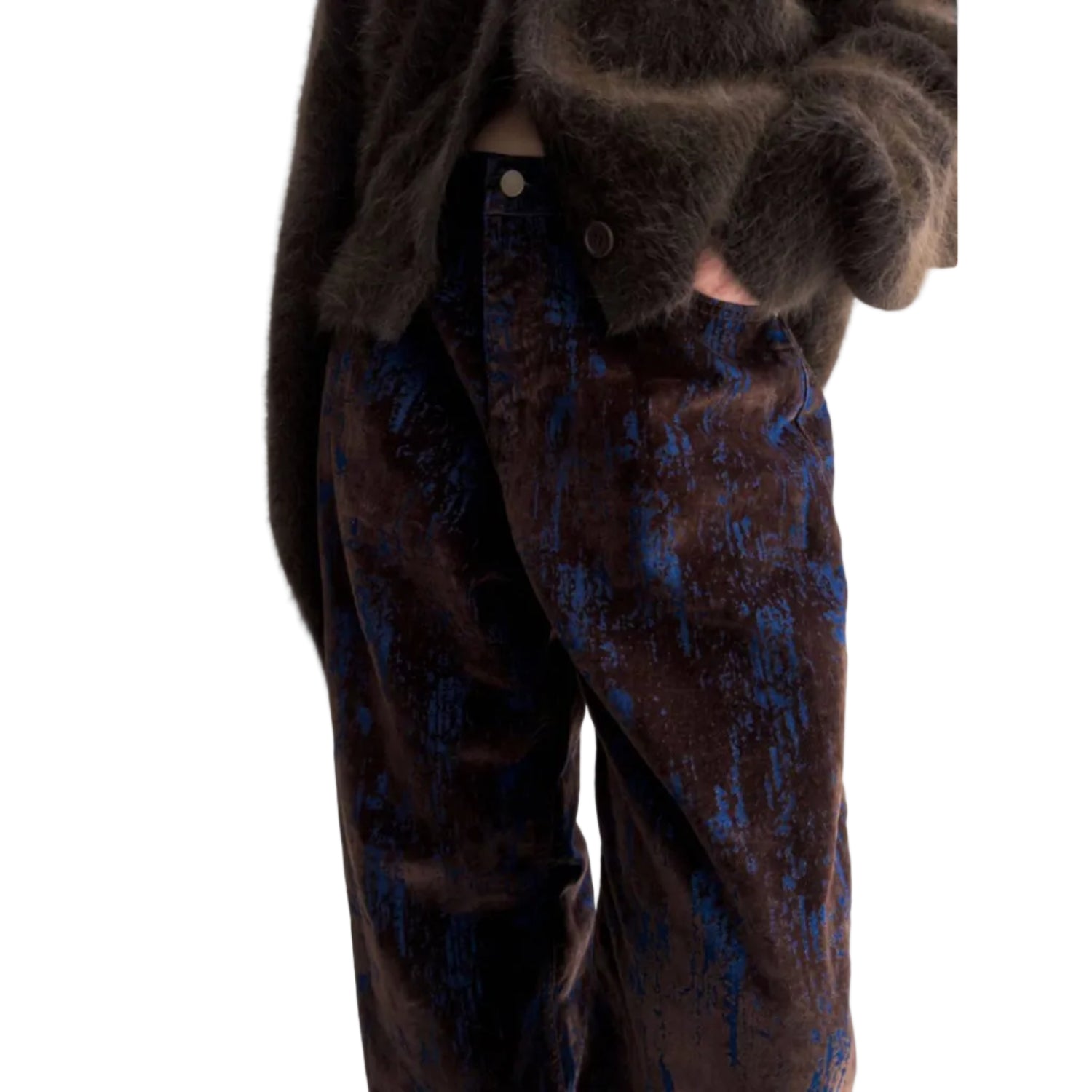 BRUSHED VELVET TROUSERS (بنطلون)