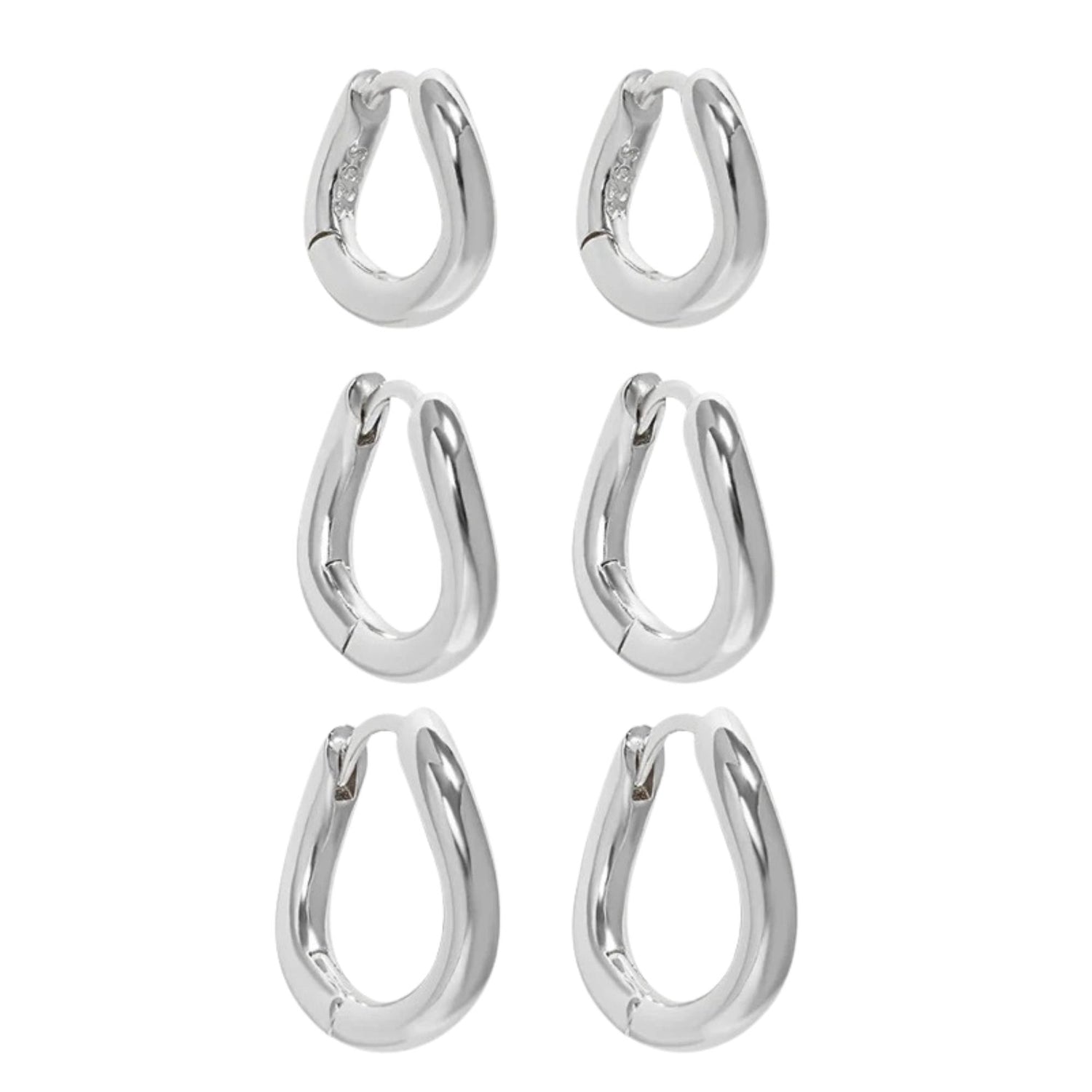 IRREGULAR CIRCLE BUCKLE EARRINGS (الأقراط)