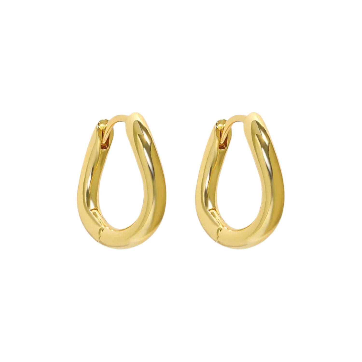 IRREGULAR CIRCLE BUCKLE EARRINGS (الأقراط)