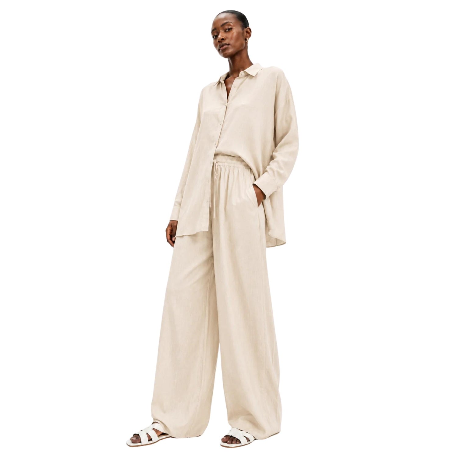 LINEN-VISCOSE 2-PIECE SET زوج (SHIRT & PANTS قميص وبنطلون) “THE SOFTY"