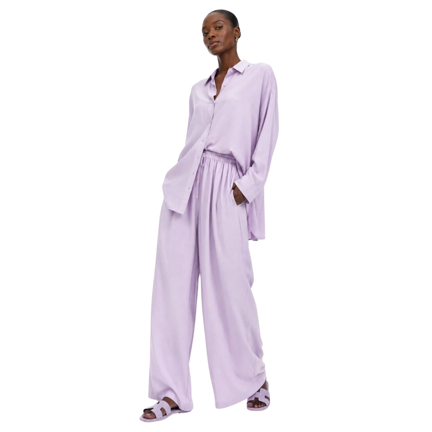 LINEN-VISCOSE 2-PIECE SET زوج (SHIRT & PANTS قميص وبنطلون) “THE SOFTY"
