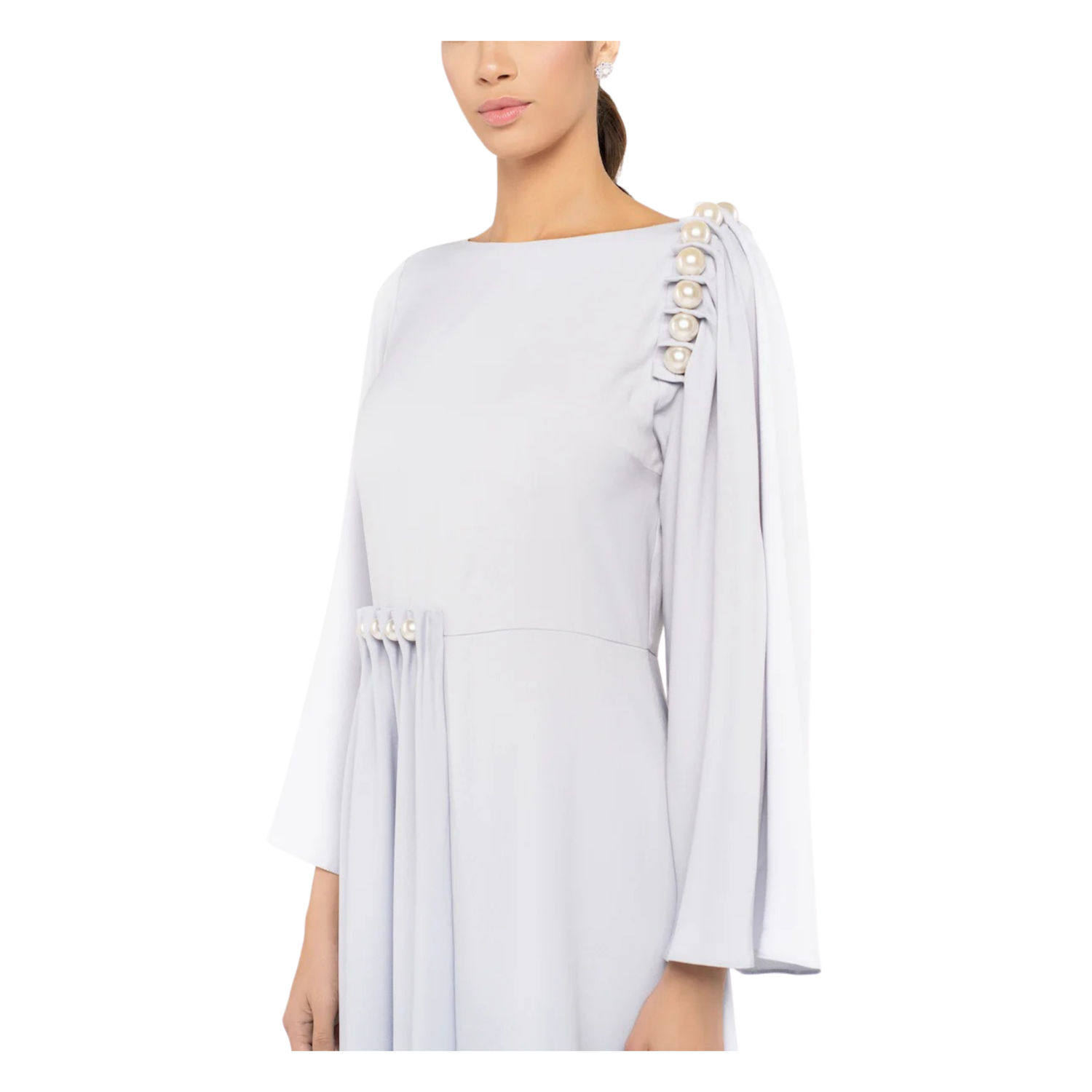 LONG SLEEVES DRESS WITH PEARL EMBELLISHMENT “FATMA”
