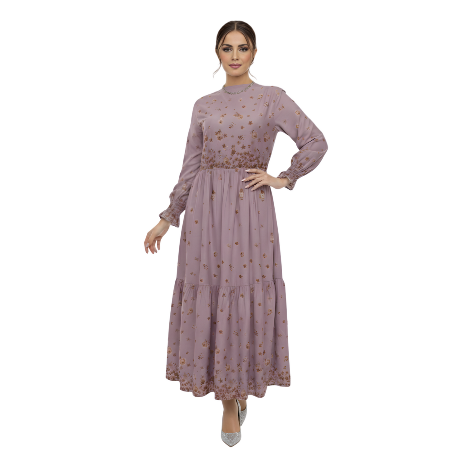 LONG SLEEVES MAXI DRESS (فستان) "TURANAH"