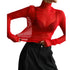 LONG SLEEVES MESH TOP