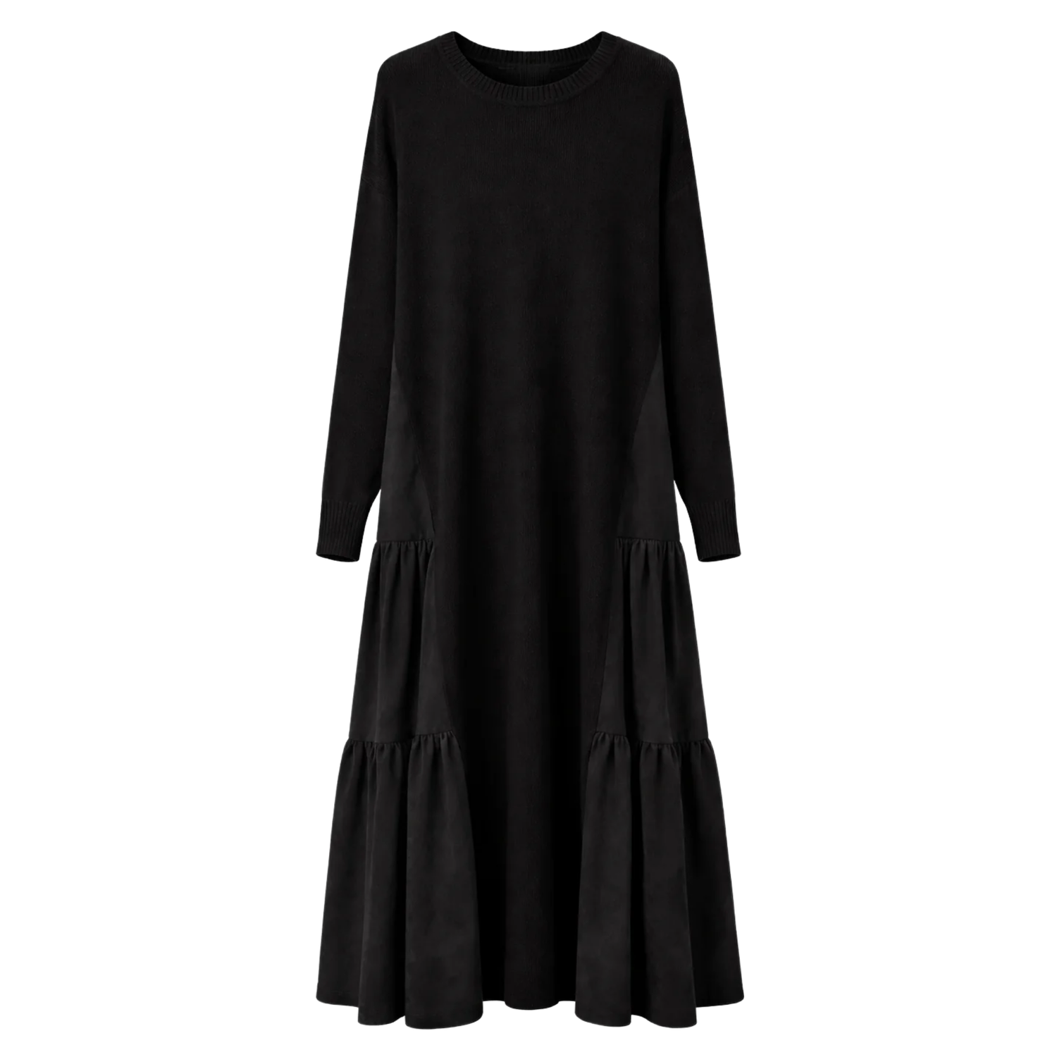 LONG SLEEVE KNITED MAXI DRESS (فستان) "PIA"
