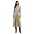 LONG SLEEVE LEATHER BOTTOM DRESS (فستان) "ERA NU"