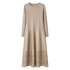 LONG SLEEVE LEATHER BOTTOM DRESS (فستان) "ERA NU"