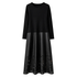 LONG SLEEVE LEATHER BOTTOM DRESS (فستان) "ERA NU"