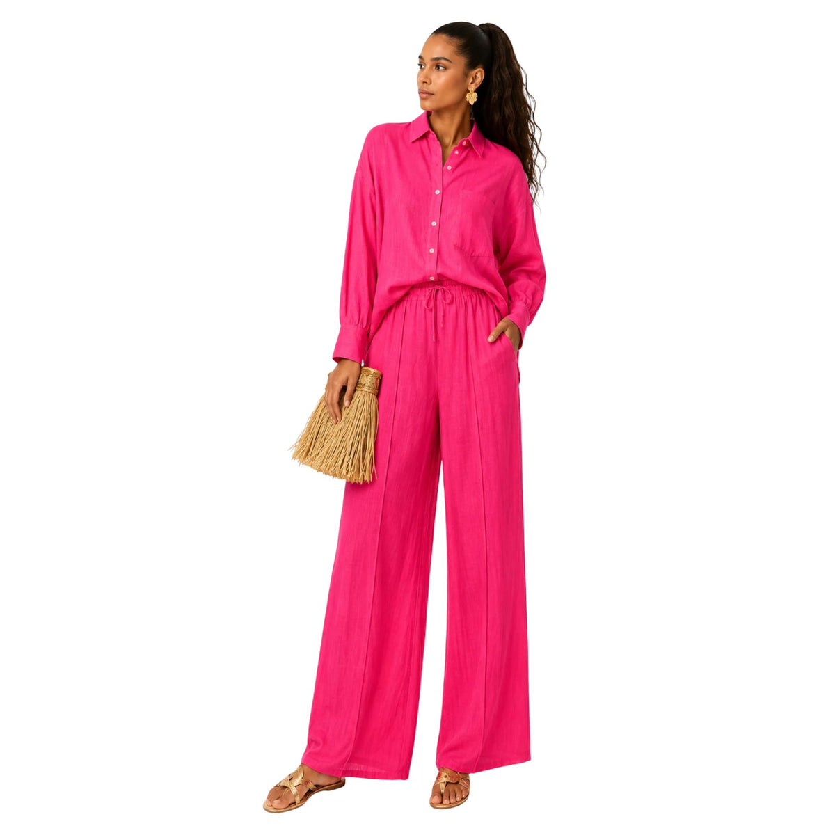 LOOSE FIT 2-PIECE SET زوج (SHIRT & PANTS قميص وبنطلون) “THE LINEA