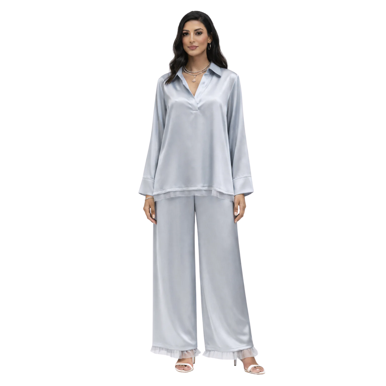 LOOSE FIT 2PC SET زوج (SHIRT & PANTS قميص وبنطلون) “MAITHA"