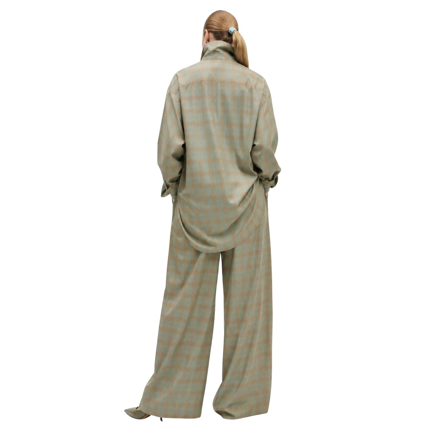 LOOSE FIT CHECKED 2PC SET  زوج (SHIRT & PANTS قميص وبنطلون) “JANE AUSTEN"
