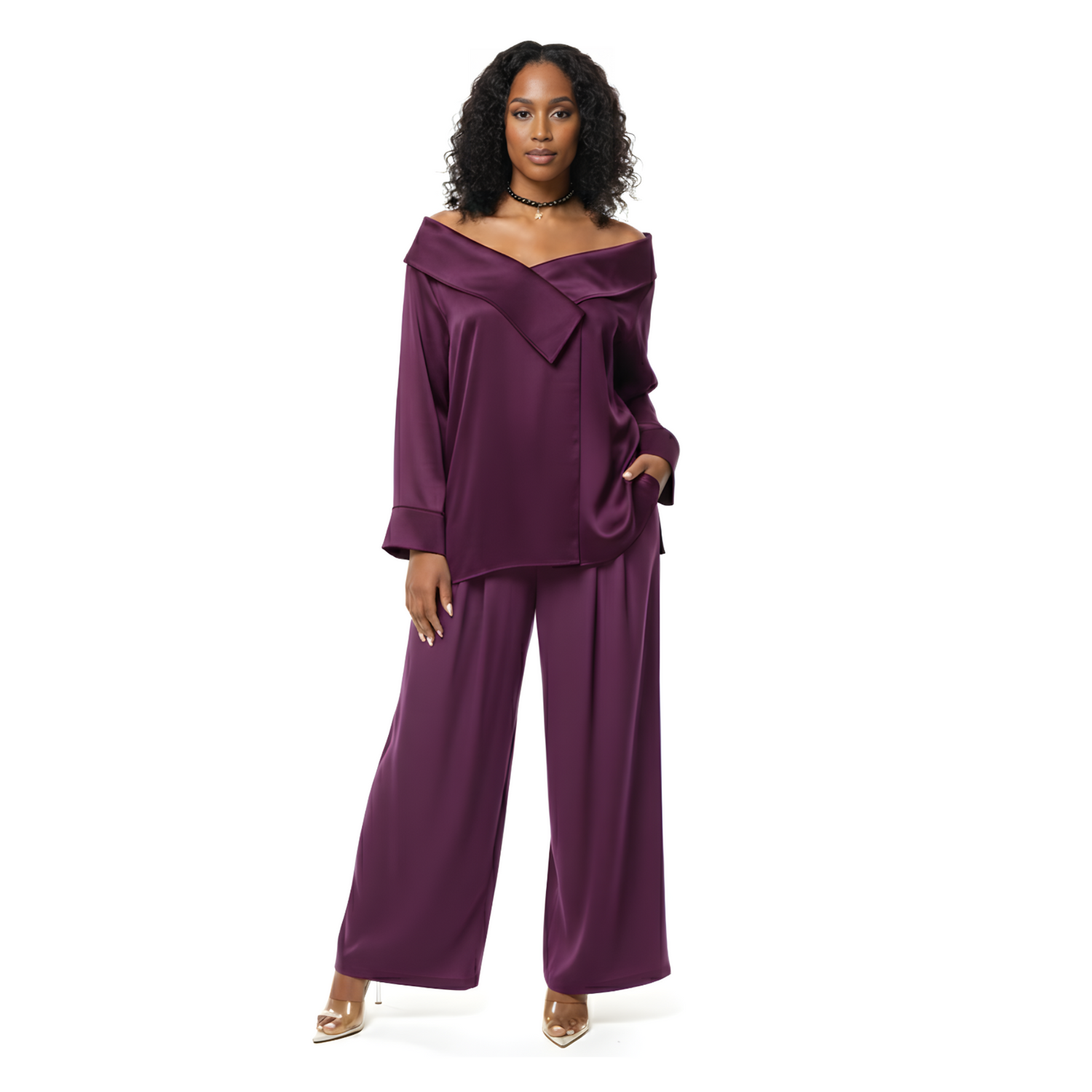 LOOSE FIT OFF SHOULDER TOP (قميص) “MELON B.”