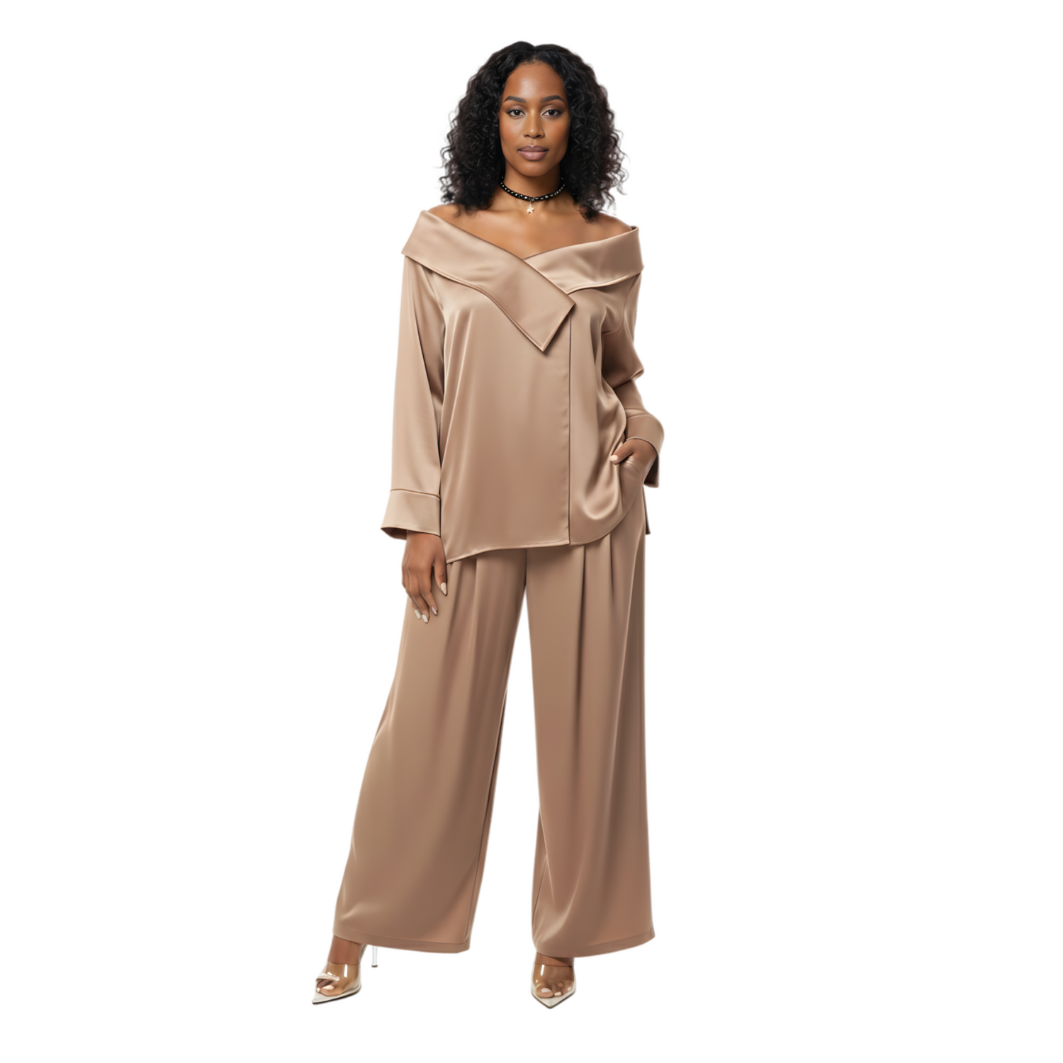 LOOSE FIT OFF SHOULDER TOP (قميص) “MELON B.”