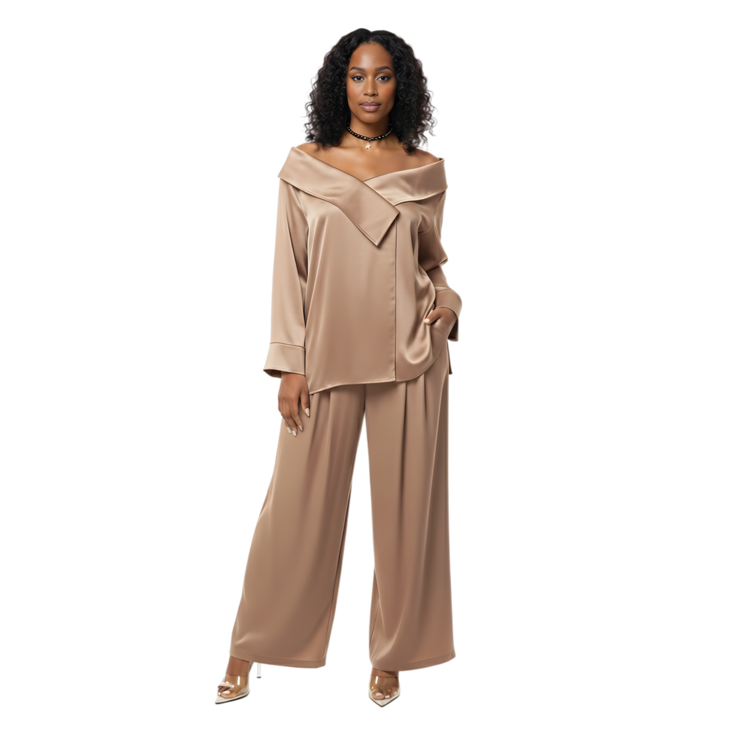 LOOSE FIT OFF SHOULDER TOP (قميص) “MELON B.”