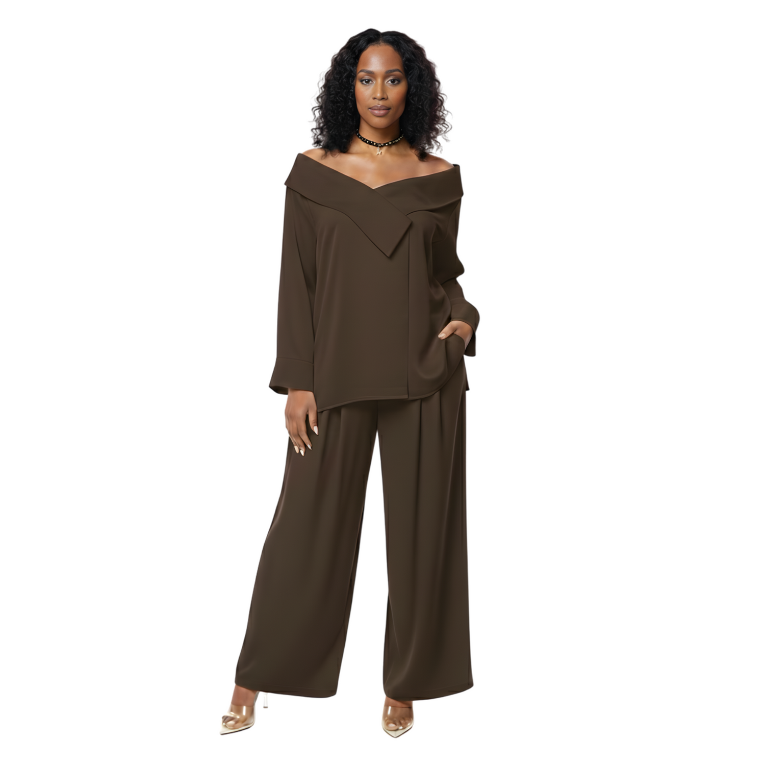 LOOSE FIT OFF SHOULDER TOP (قميص) “MELON B.”