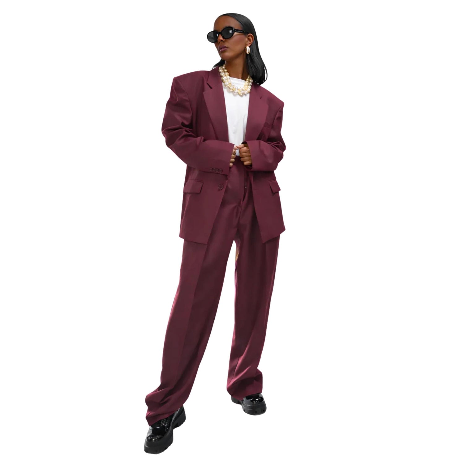 LOOSE FIT SUIT SET (BLAZER & TROUSERS)