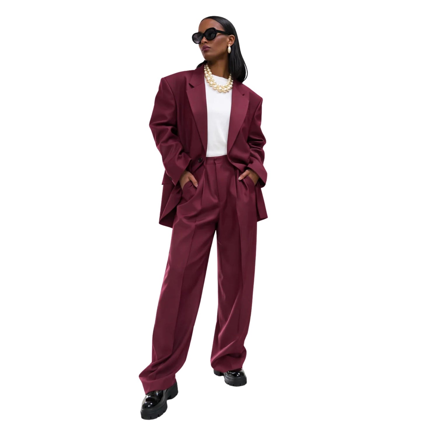LOOSE FIT SUIT SET (BLAZER & TROUSERS)
