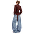 MAROON STRIPED TWO-PIECE SET تعيين (SHIRT & PANTS) “VIOLLA”