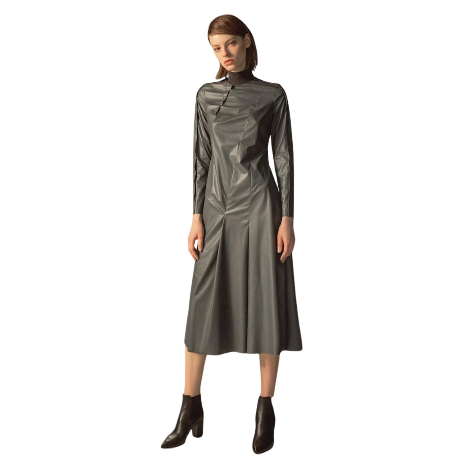 MAXI DRESS WITH LONG SLEEVES (فستان)