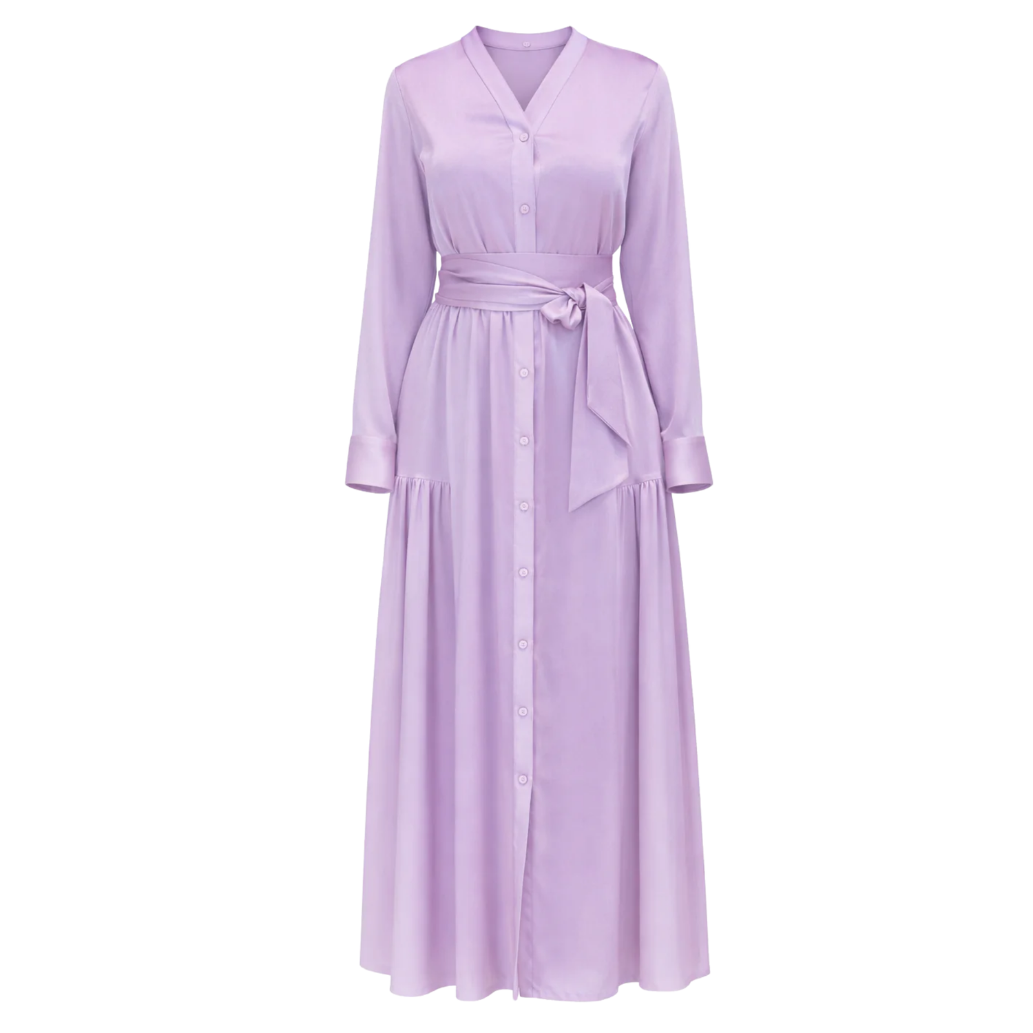 MAXI V-NECK DRESS WITH SIDE POCKETS (فستان) “LAYLA”