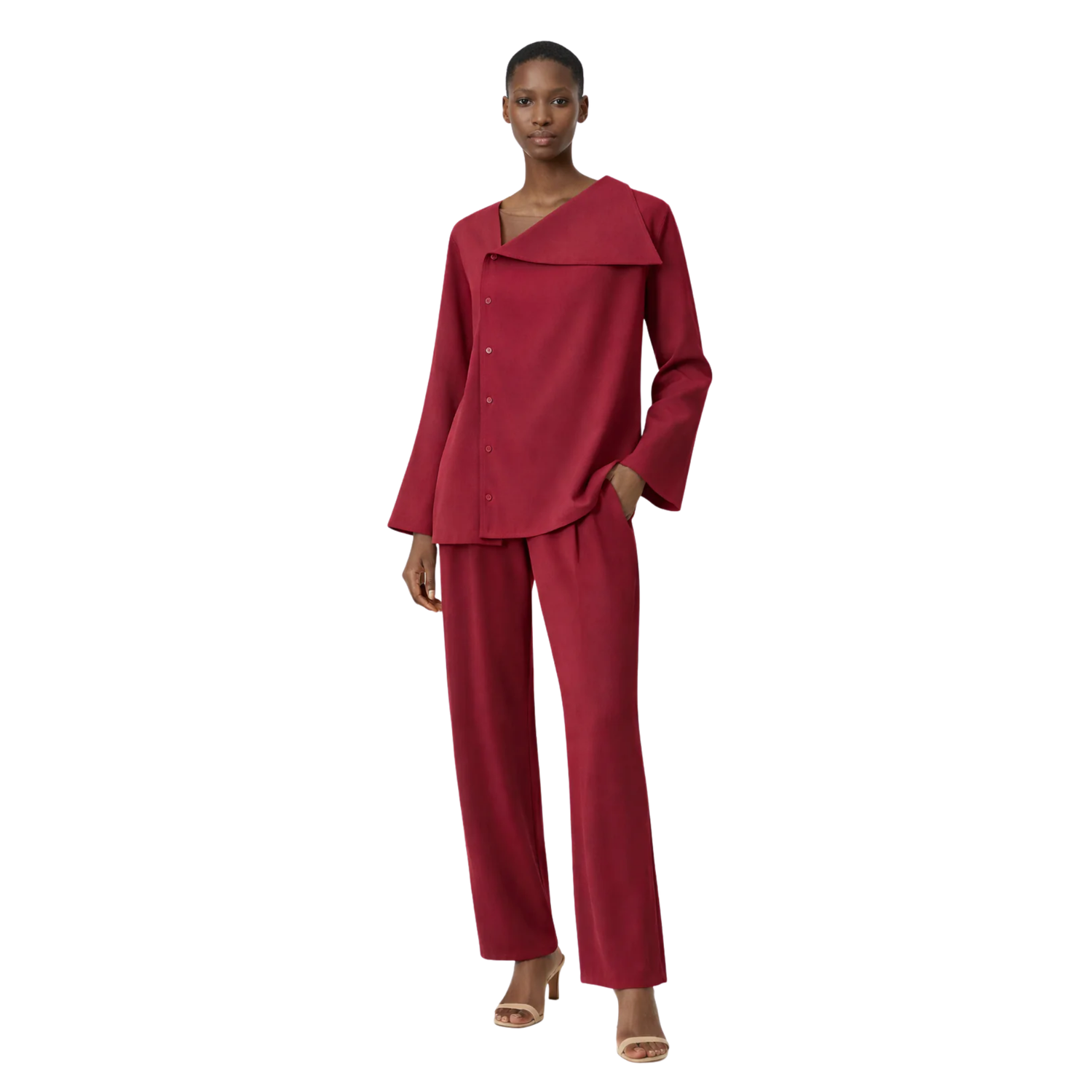 ONE SIDE BUTTONED DOWN SHIRT(قميص) “TWIGGY”