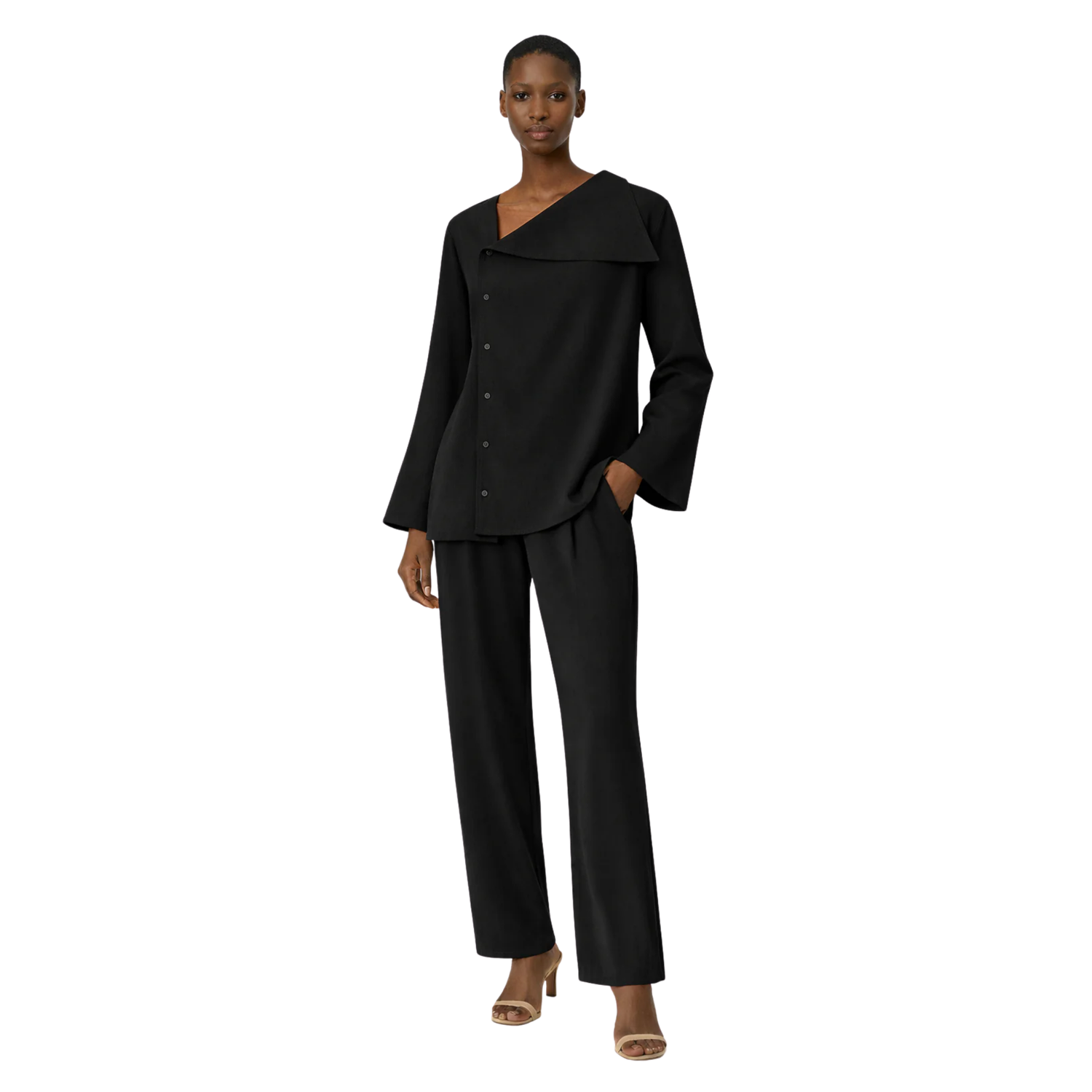 ONE SIDE BUTTONED DOWN SHIRT(قميص) “TWIGGY”