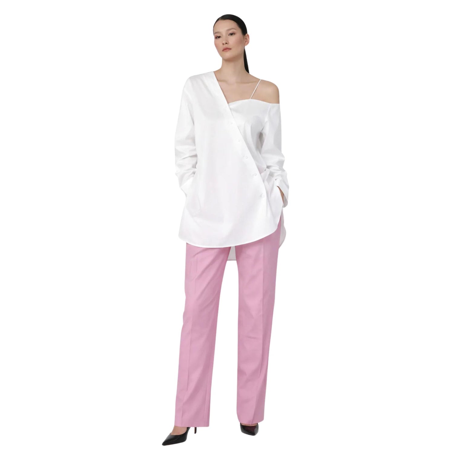 ONE SIDE OFF SHOULDER SHIRT (قميص) ”PAOLA”