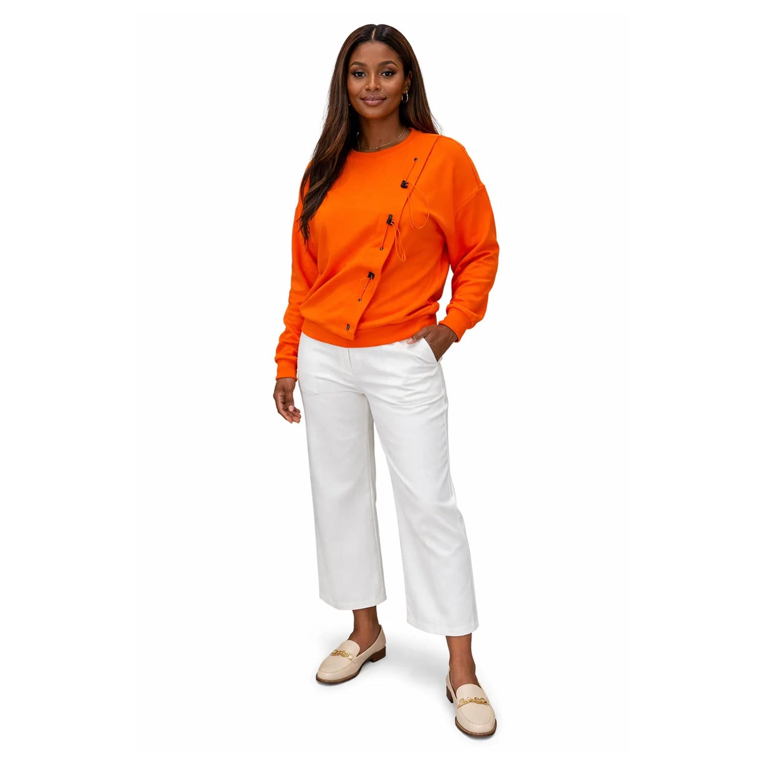 ONE SIDE WAVE STRING SWEATSHIRT (قميص)