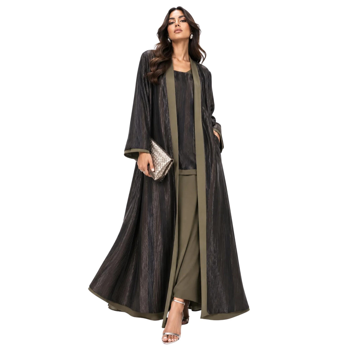 OPEN FRONT EVENING ABAYA (عباية) “GRETTA”