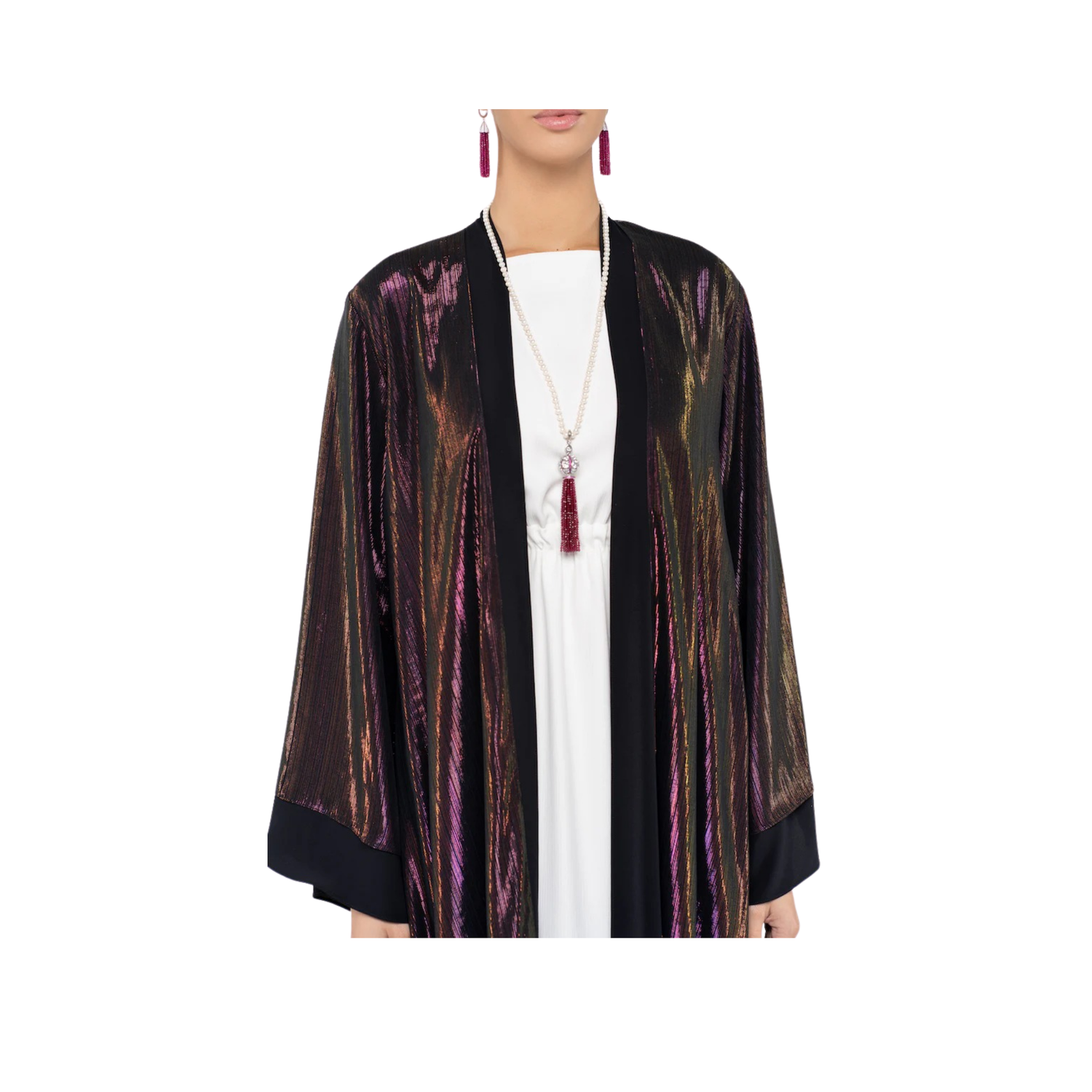 OPEN FRONT EVENING ABAYA (عباية) “GRETTA”