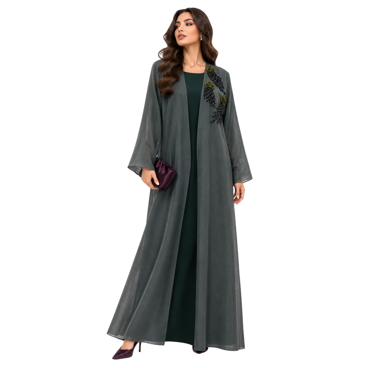 OPEN FRONT EVENING ABAYA (عباية) “VEGA”