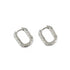 OVAL CIRCLE TEXTURE HOOP EARRINGS (الأقراط)