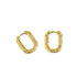 OVAL CIRCLE TEXTURE HOOP EARRINGS (الأقراط)