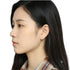 OVAL CIRCLE TEXTURE HOOP EARRINGS (الأقراط)