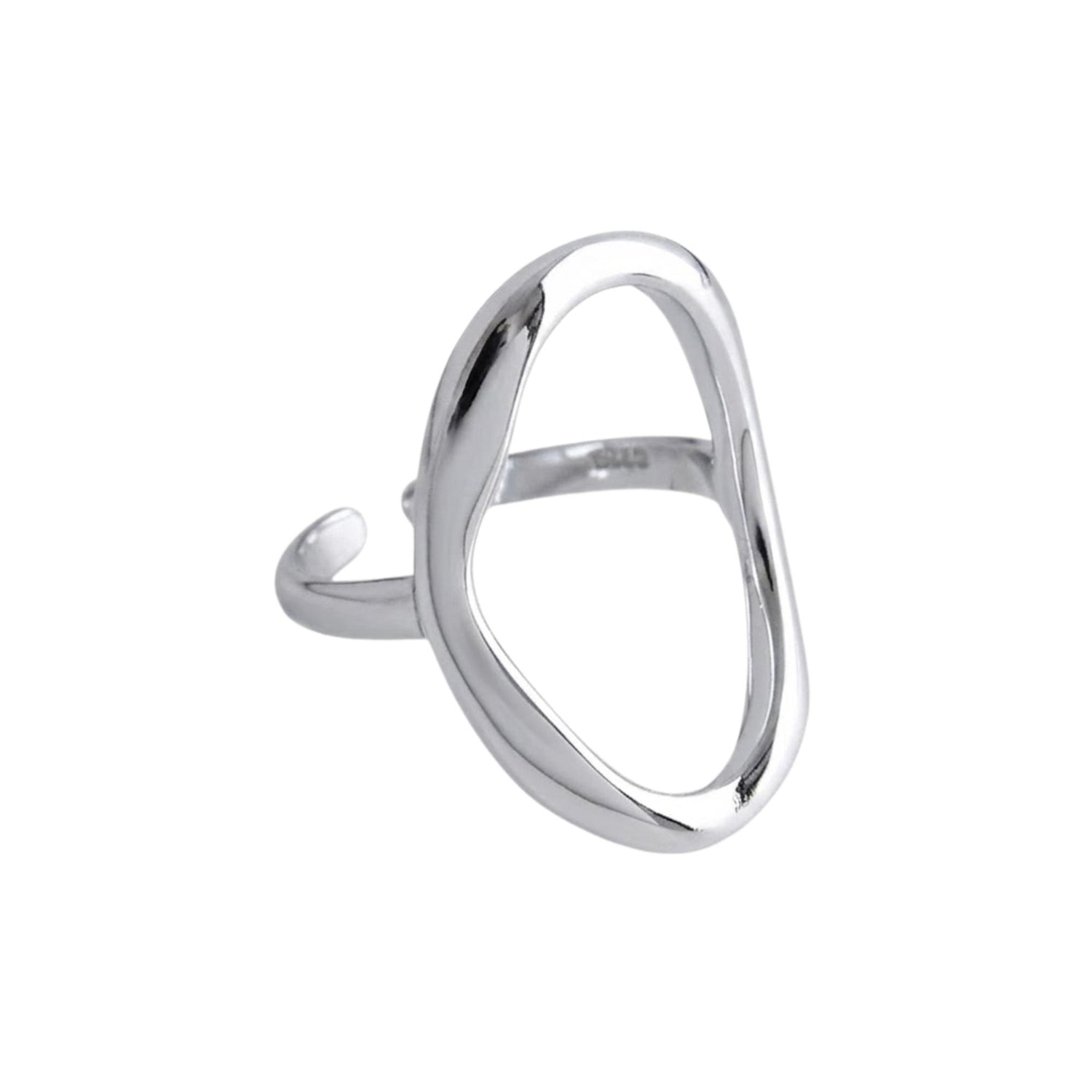 OVAL IRREGULAR HOLLOW OPEN RING (الخاتم)