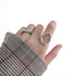 OVAL IRREGULAR HOLLOW OPEN RING (الخاتم)