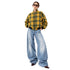 OVERSIZED CHECKED BOMBER (قميص) “TEDDY”