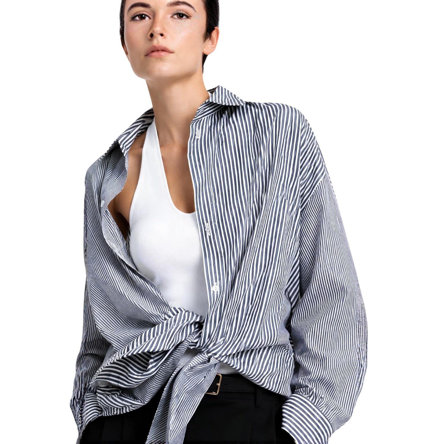 OVERSIZED CLASSIC STRIPED SHIRT (قميص) “ÉLAN”