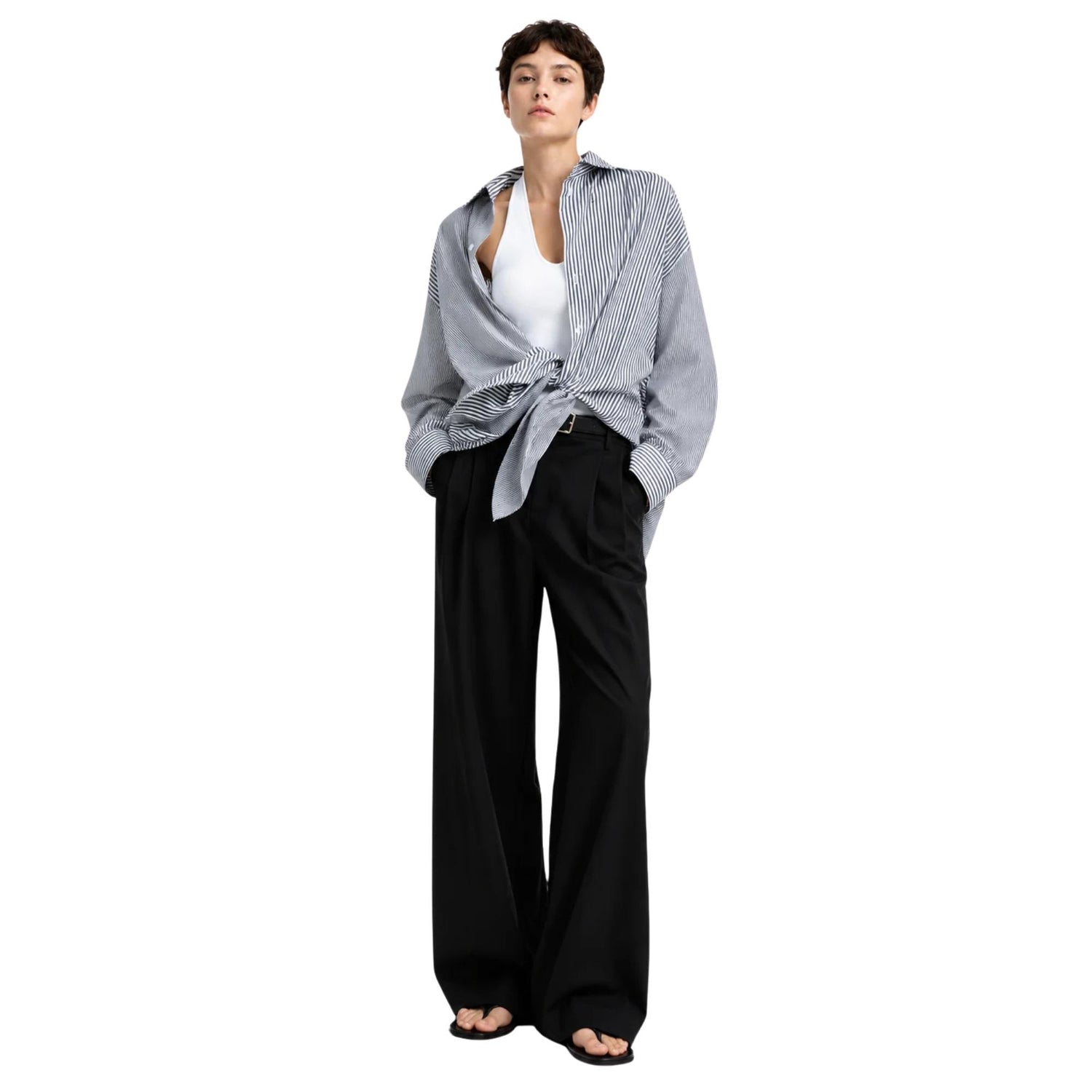 OVERSIZED CLASSIC STRIPED SHIRT (قميص) “ÉLAN”