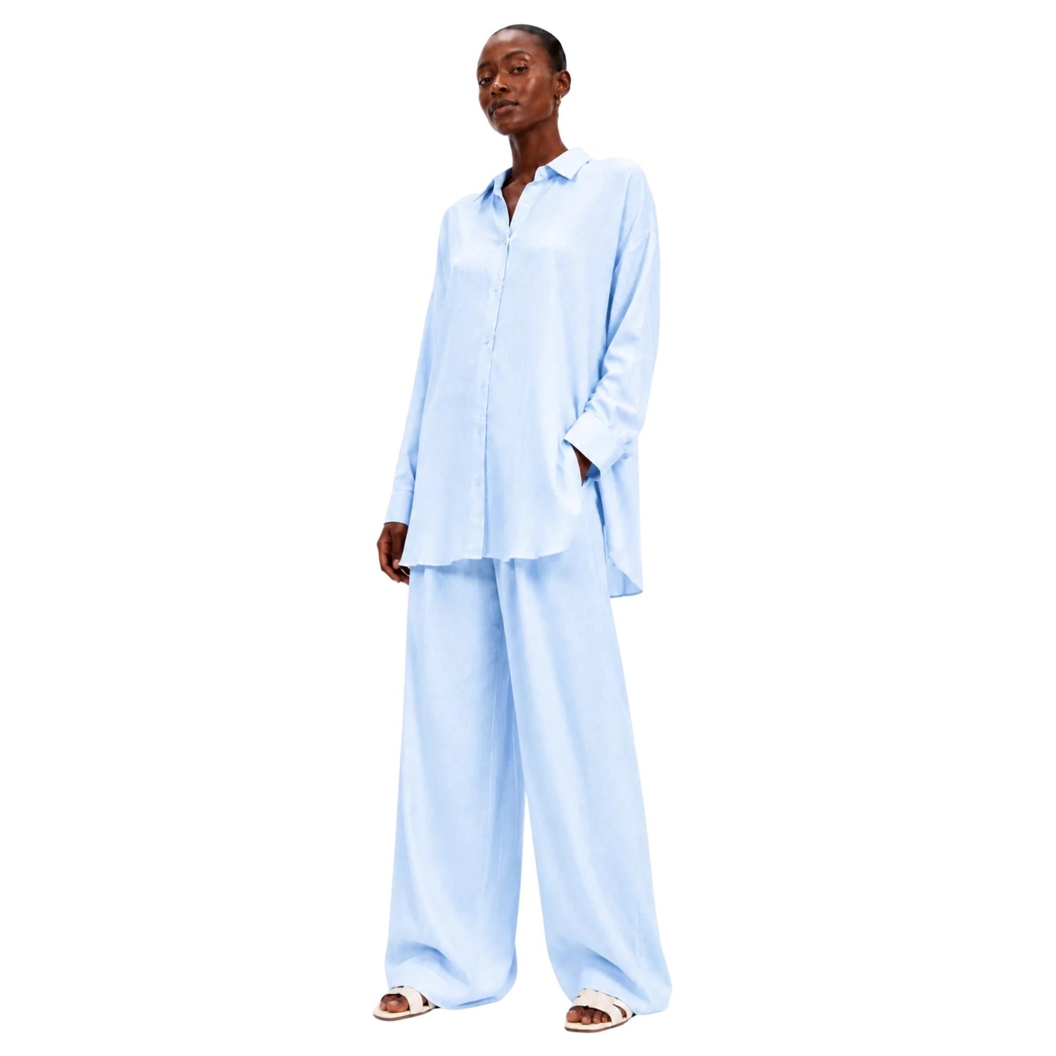 OVERSIZED LINEN VISCOSE  SHIRTقميص “SOFTY"