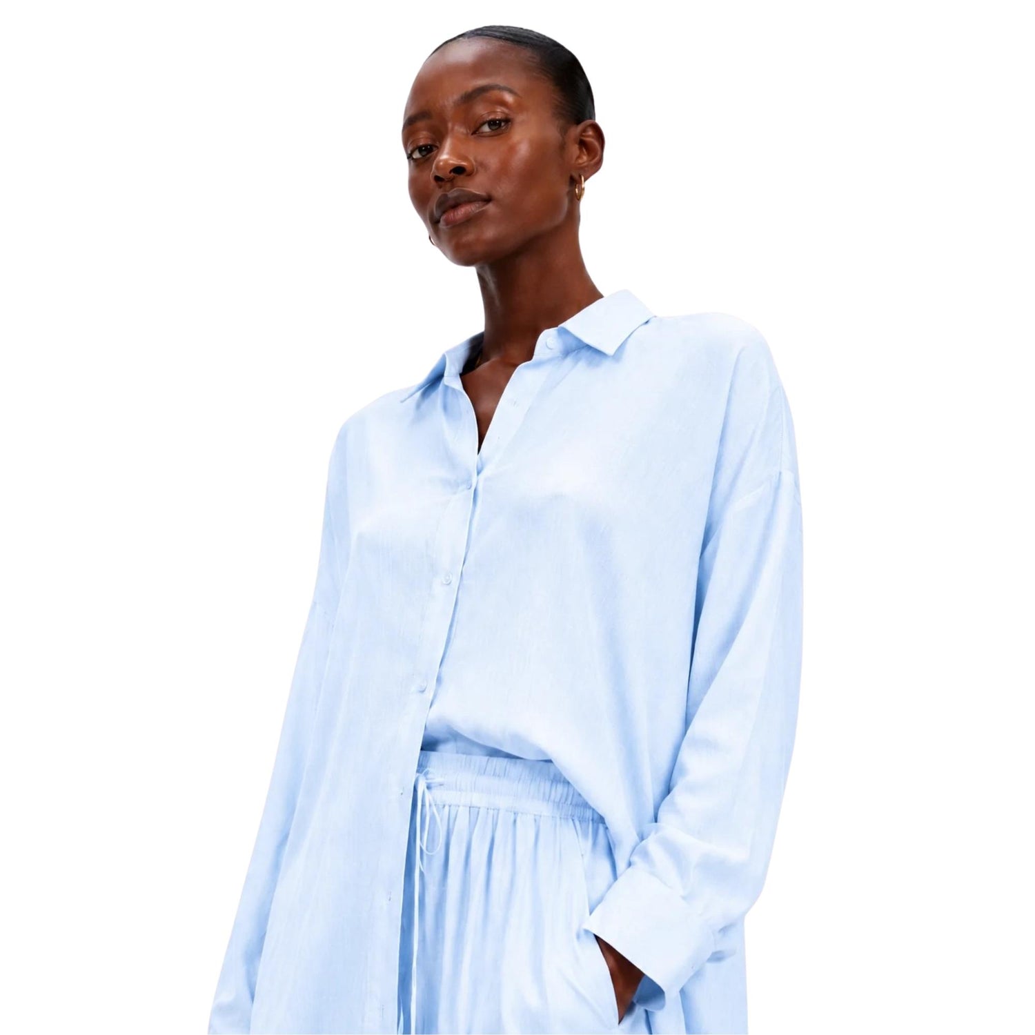 OVERSIZED LINEN VISCOSE  SHIRTقميص “SOFTY"