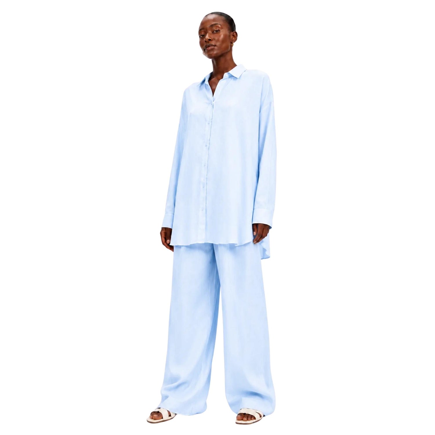 OVERSIZED LINEN VISCOSE  SHIRTقميص “SOFTY"