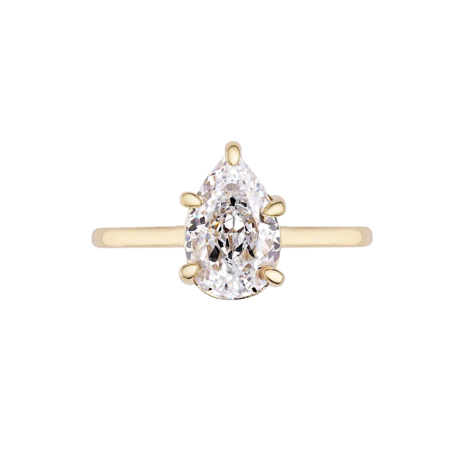 PEAR SOLITAIRE RING (الخاتم)