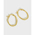 HAMMER GRAIN IRREGULAR ROUND EARRINGS (الأقراط)