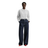 PINSTRIPE HEART EMBROIDERED SHIRT (فستان)"SAIMA"

