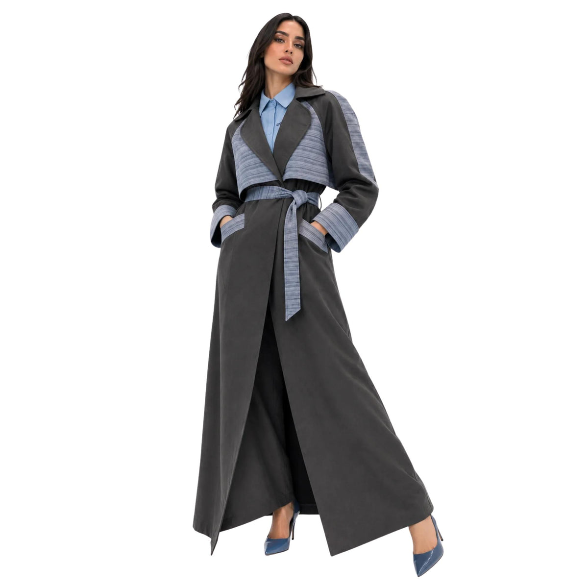 RAGLAN SLEEVE TRENCH COAT (عباية) "LARA CABERNET”