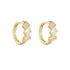 RECTANGLE CUBIC ZIRCONIA HOOP EARRINGS (الأقراط)