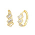RECTANGLE CUBIC ZIRCONIA HOOP EARRINGS (الأقراط)
