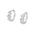 RECTANGLE CUBIC ZIRCONIA HOOP EARRINGS (الأقراط)