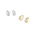 RECTANGLE CUBIC ZIRCONIA HOOP EARRINGS (الأقراط)